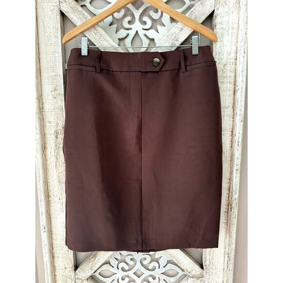 Soho Women's Straight Pencil Skirt with Belt Loops in Brown Size 8 - Picture 1 of 5